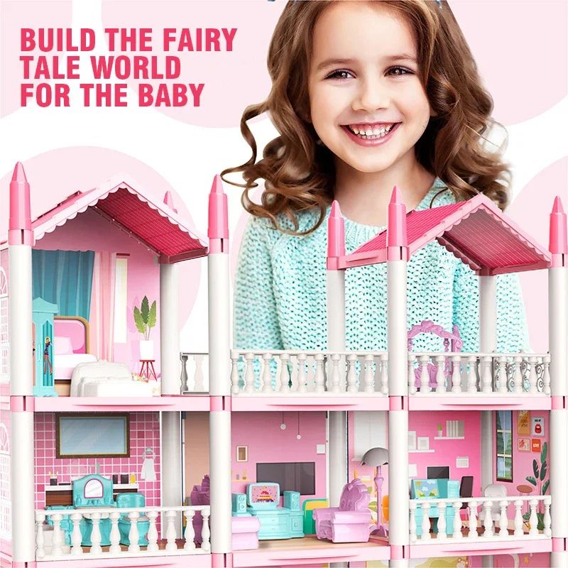 3D DIY Dream Princess Castle Villa Doll House