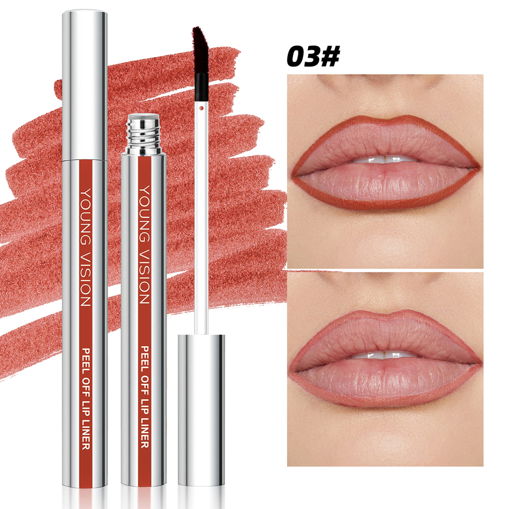 Tear Off Lip Liner, Peel Off Lip Liner Matte, Smudge Free Hook and Loop Lip Pencil, Long Lasting Makeup Pencil