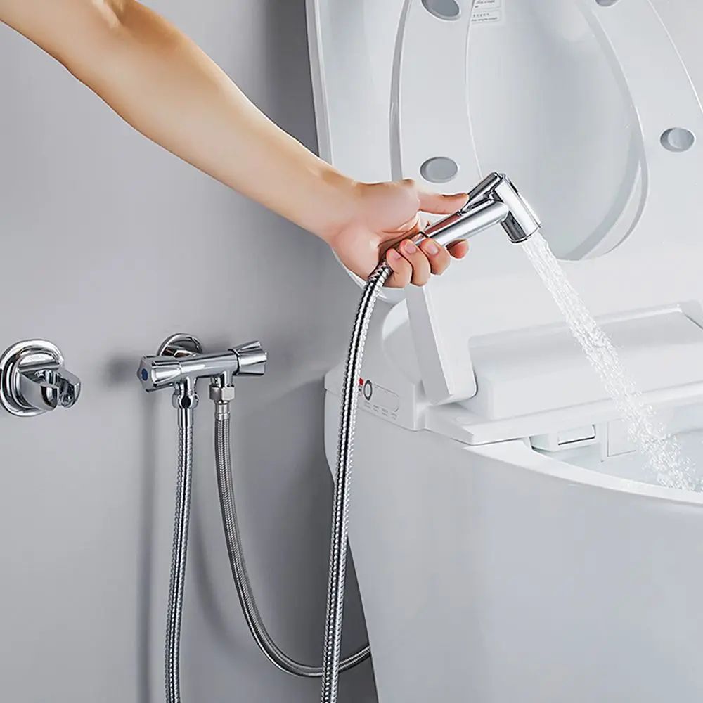 Stainless Steel Handheld Bidet Sprayer Head Self Cleaning