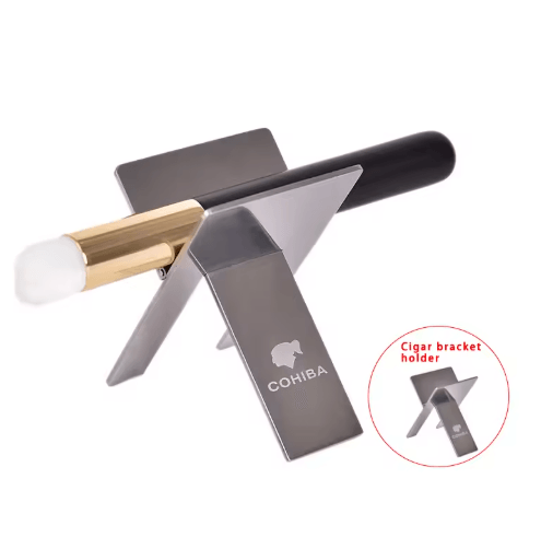 Stainless Steel Cigar Ashtray Holder Foldable Silver Cigar Stand and Tray