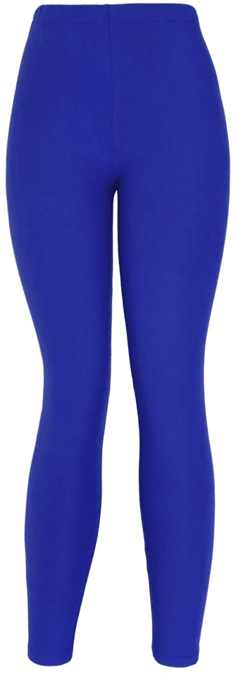 Ultra Soft Solid Brushed Basic Full Regular Plus Leggings, High Waisted Ankle Length Stretch Pants