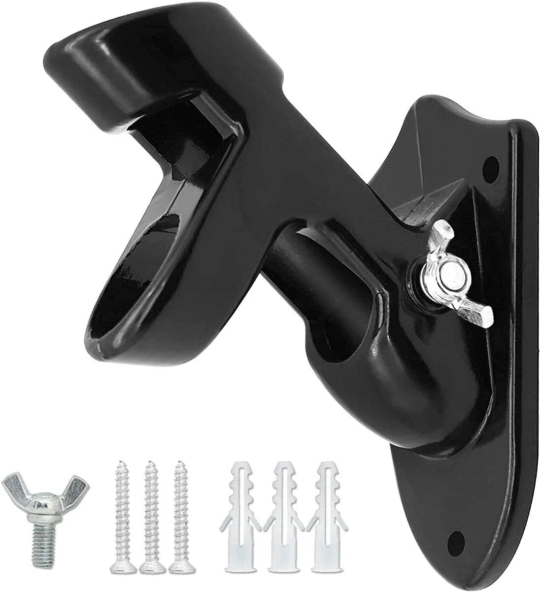 Heavy Duty Black Flag Pole Holder with Two Position Mounting Bracket & Hardware