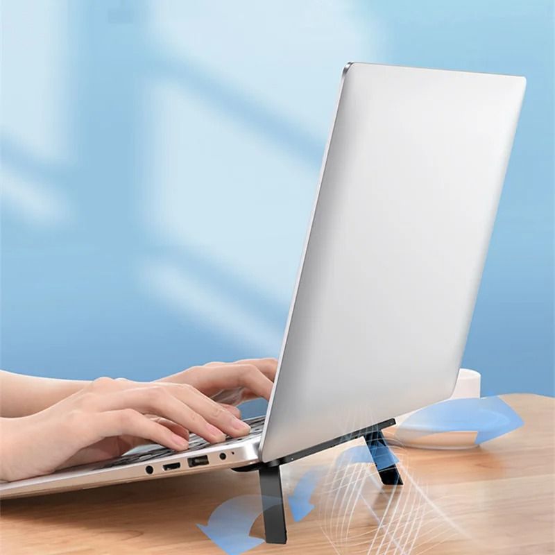 Universal Foldable Laptop Riser Stand for Improved Cooling and Ergonomics