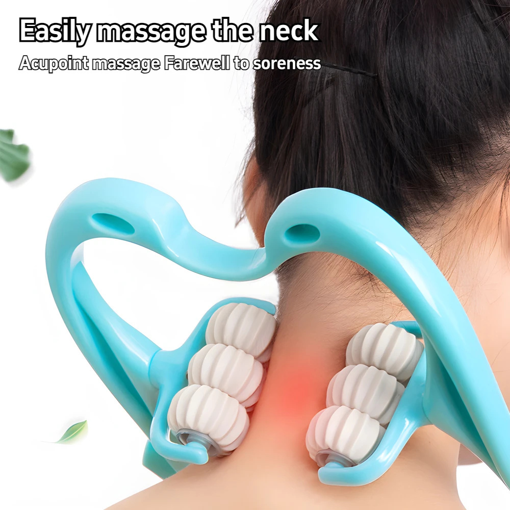 Manual Neck Clamp, Cervical Neck Massager, Kneading Roller, Shoulder and Neck Relaxation Massager