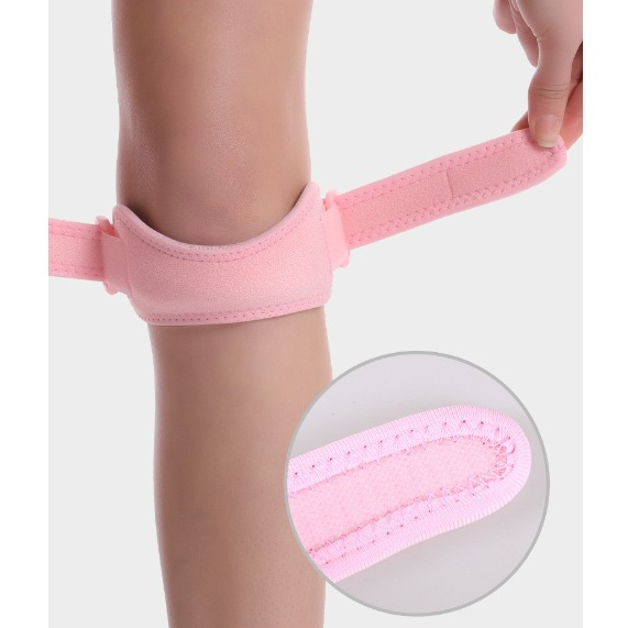 Knee Support with Adjustable Patella Strap, Silicone Pad for Climbing, Running, Basketball, Cycling, Football Anti-Slip