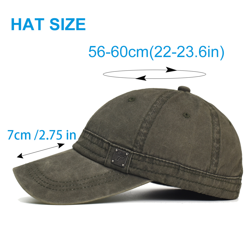 Men Women Casual Vintage Dad Hat, Washed Cotton Baseball Cap, Adjustable Trucker Style Low Profile Outdoor Cap
