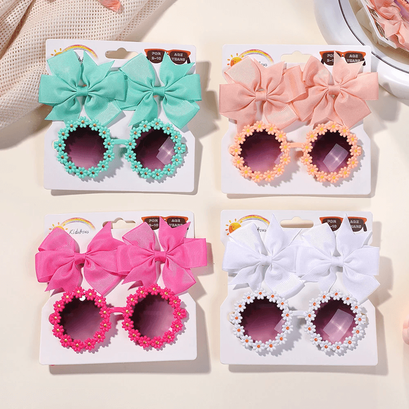 SunBlossom Kids Hair and Sunglasses Set