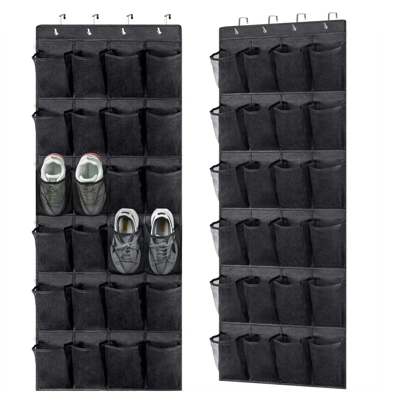 Over the Door Shoe Organizer with 24 Large Mesh Pockets
