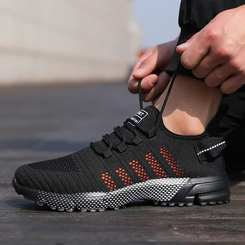 Men's Lightweight Mesh Sneakers – Breathable Slip-On Casual Running Shoes with Soft Sole