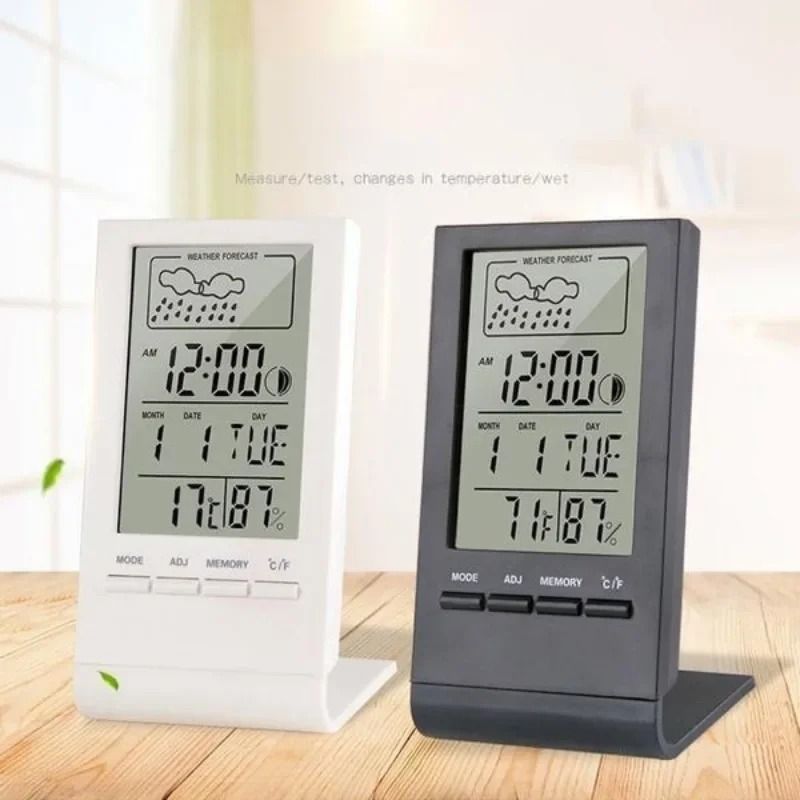 LED Digital Weather Station Clock with Thermometer and Hygrometer