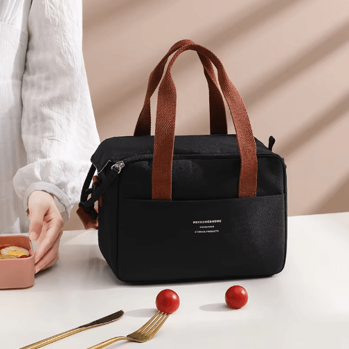 Insulated lunch box bag, student hand-held lunch box bag, high-value office lunch bag, aluminum foil waterproof lunch ba