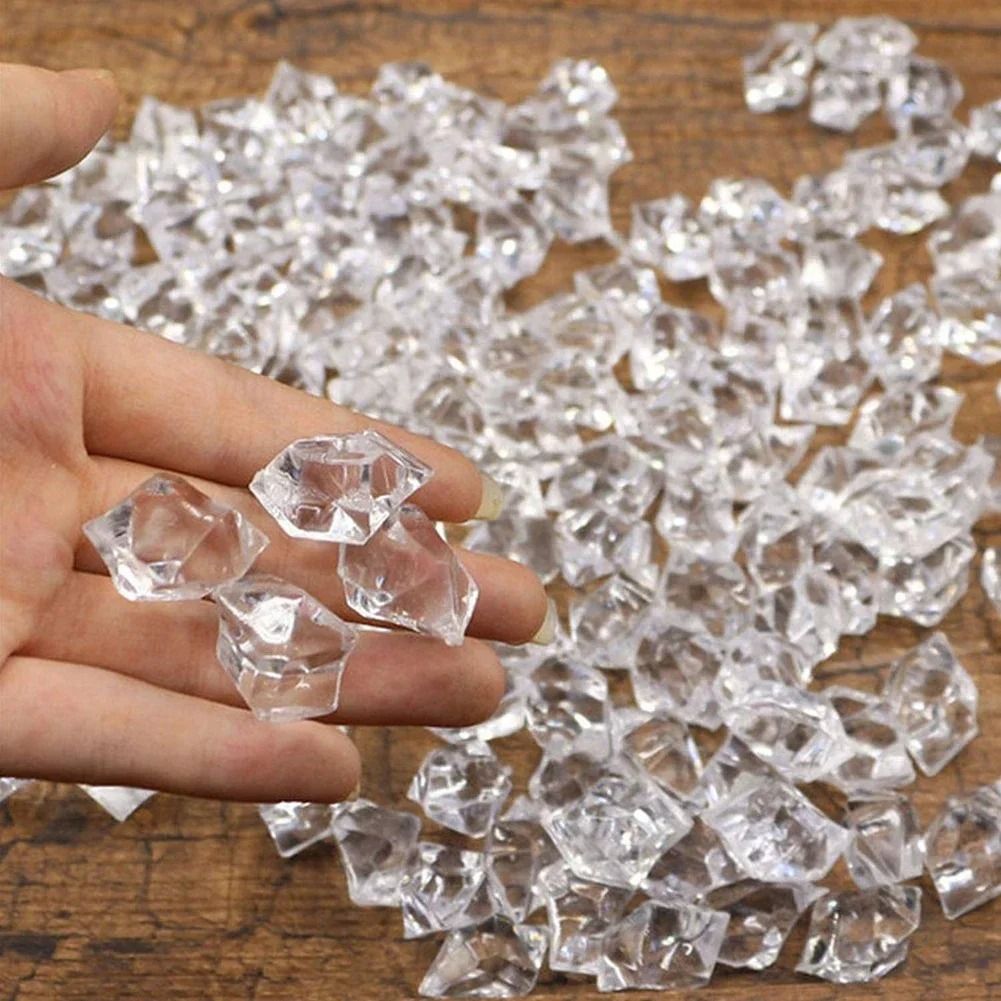 Crystal Transparent Fake Crushed Ice Stones | Acrylic Vase Filler Decor