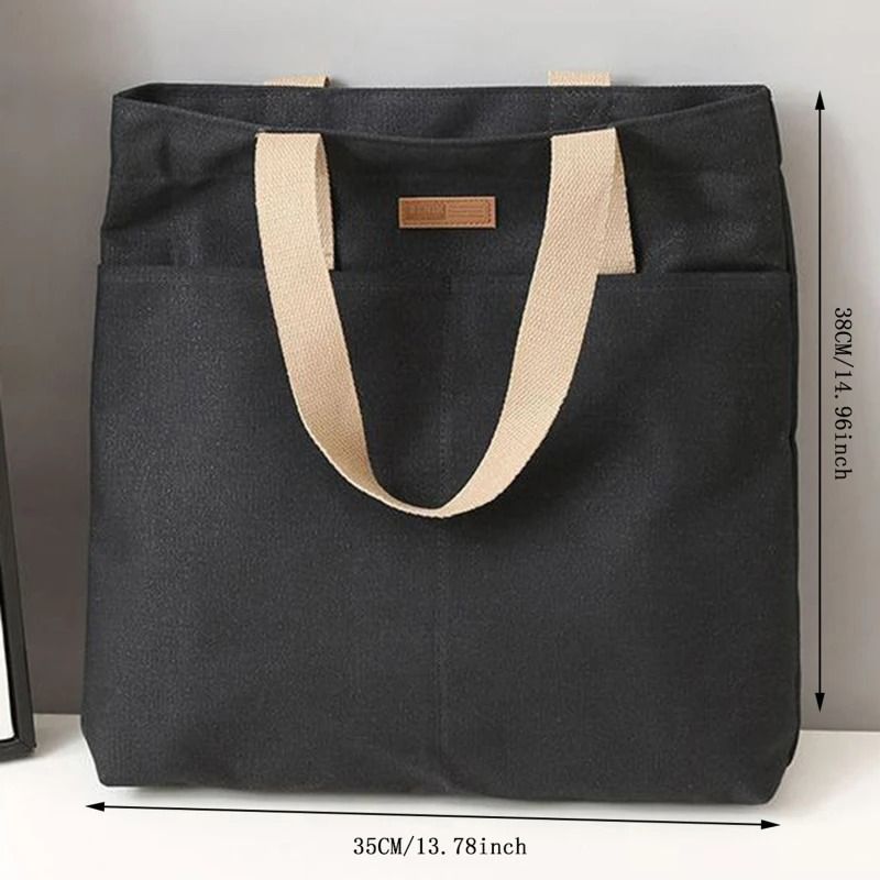 Women Tote Bag Canvas Large Capacity Convenient Practical Commuter Bag