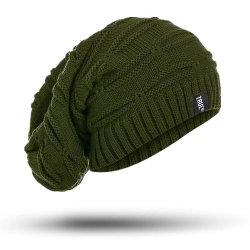 Unisex Letter Label Knitted Winter Beanie Hat