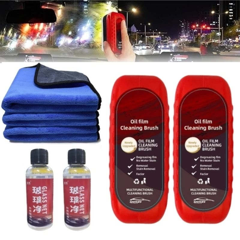 Car Glass Oil Film Remover Sponge Brush for Windshield Cleaning