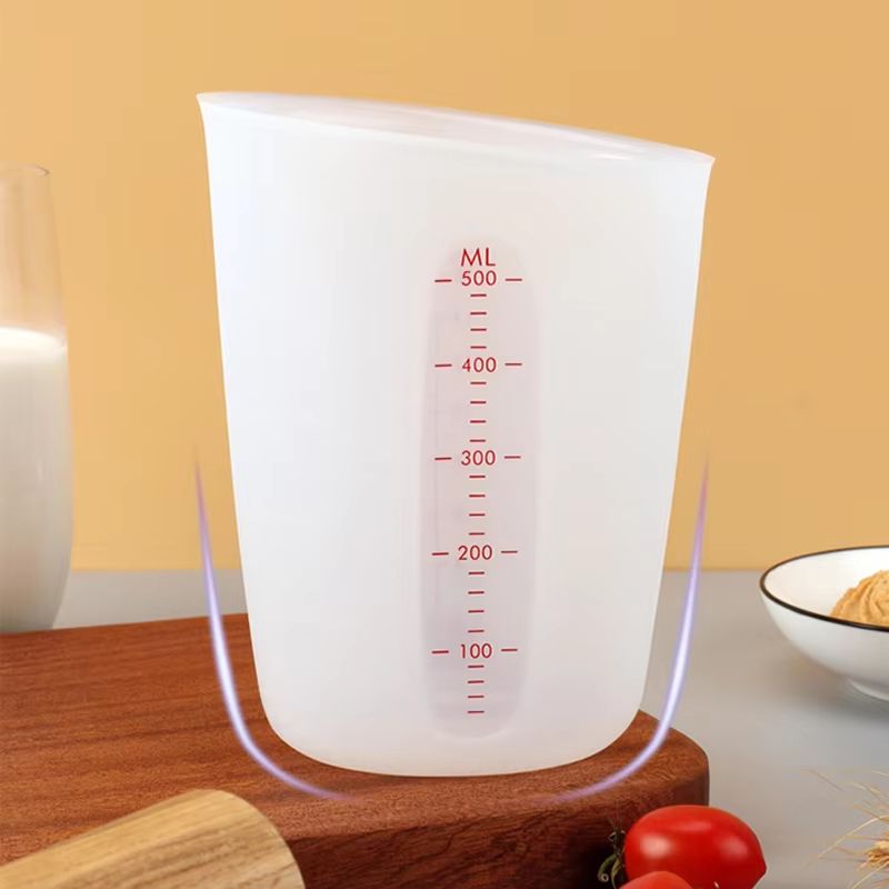 Flexible Silicone Measuring Cup Squeeze Pour Baking and Cooking Cup for Milk Chocolate and Butter