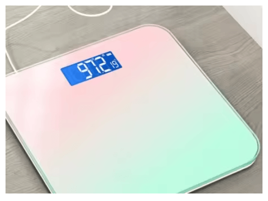Gradient Glass Digital Weight Scale with Intelligent LCD Display
