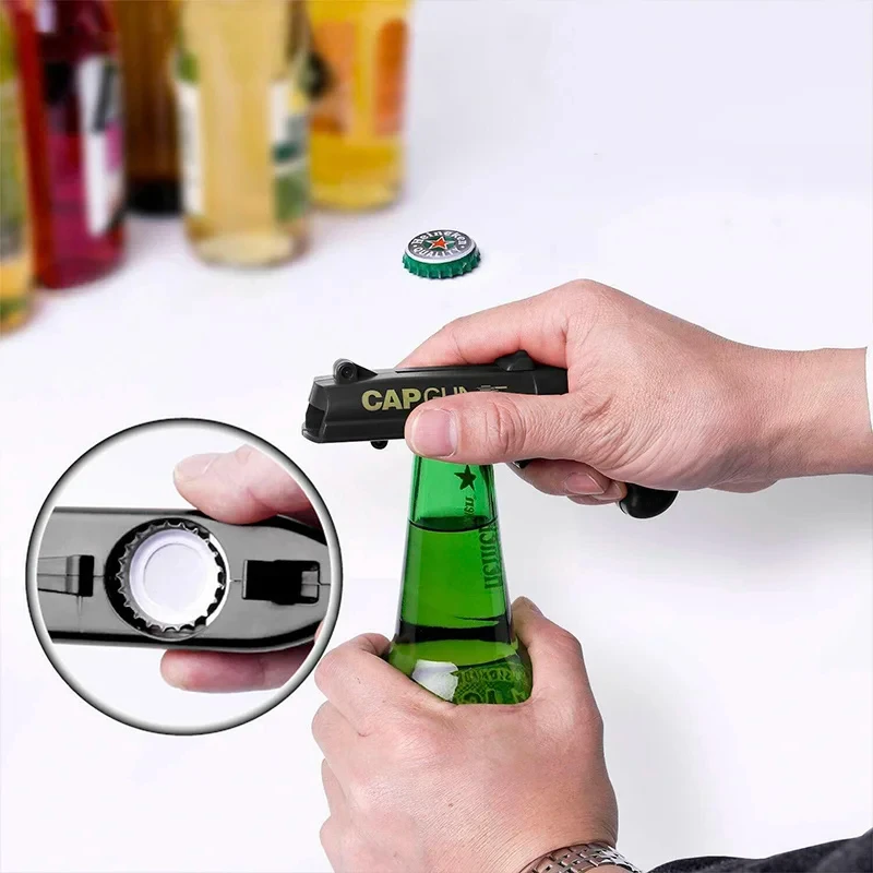 Cap Gun Bottle Cap Launcher Beer Bottle Opener