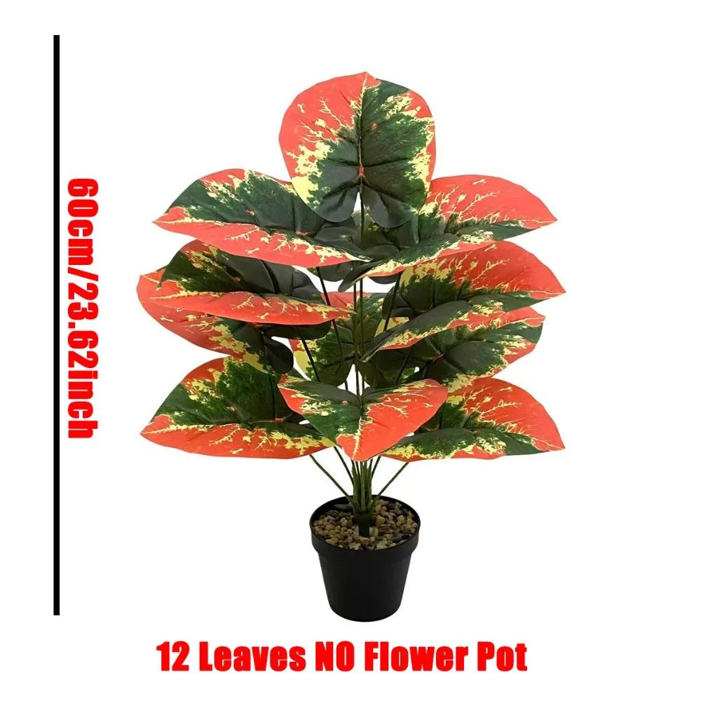 ColorBlock 24-Leaf Artificial Tropical Plant for Modern Home & Office Decor
