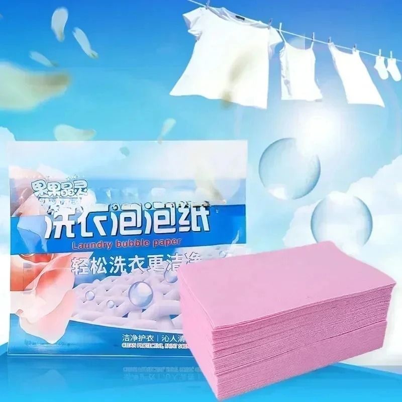 60 Piece Laundry Detergent Tablets Strong Cleaning Sheets