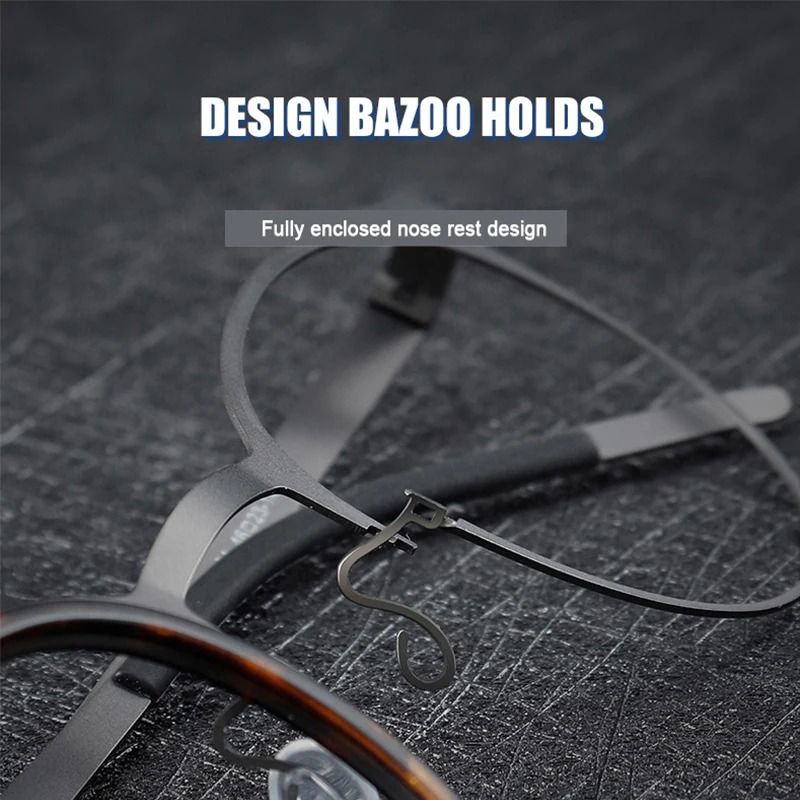 Pure Titanium Eyewear Frame Men Blue Light Blocking Screwless Design