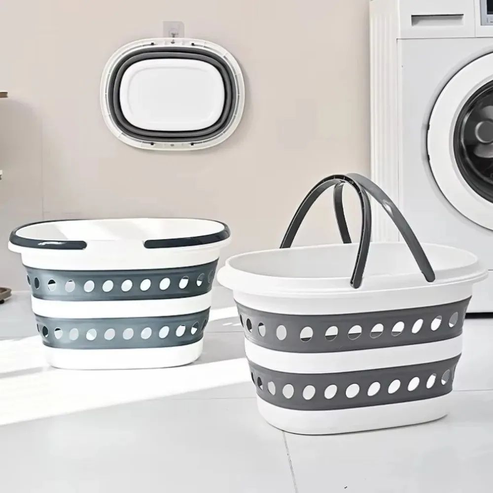 WallFlex Foldable Laundry Basket – Wall Mounted PP Dirty Clothes Hamper with Handle