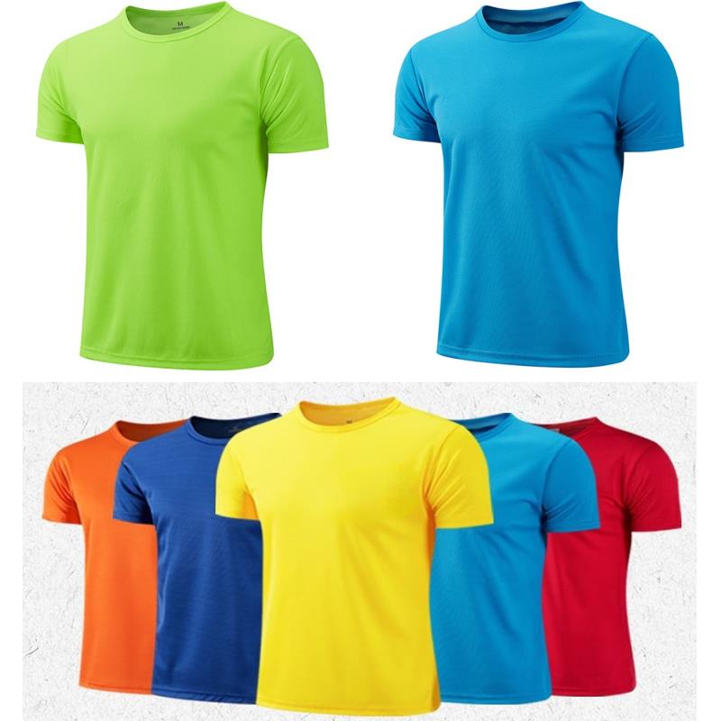 Unisex Quick Dry Short Sleeve Sport T-Shirt, Breathable Gym Jersey for Fitness and Running