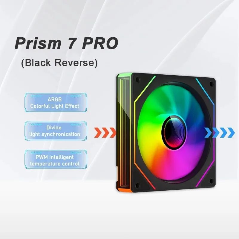 LDPCSJ PRISM 4 PRO 120mm ARGB PWM PC Cooling Fan Quiet 45.2CFM