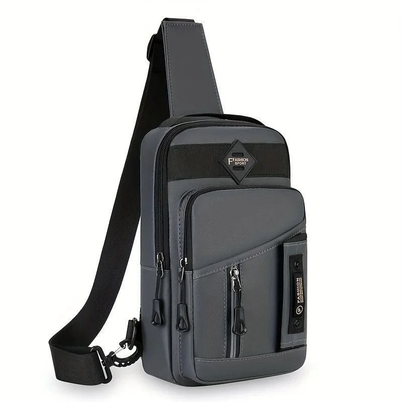 Mens Multifunction Crossbody Chest Bag Travel Sling Shoulder Bag