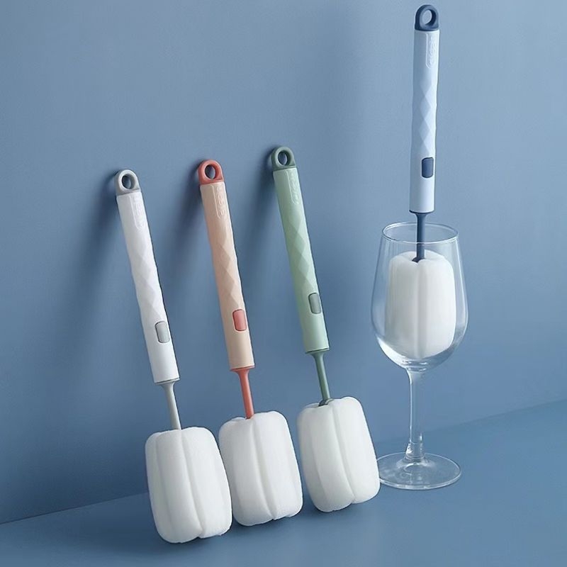 360 Degree Rotation Silicone Bottle Brush Set, Food Grade Baby Bottle, Pacifier & Nipple Cleaning Brushes with Soft Head