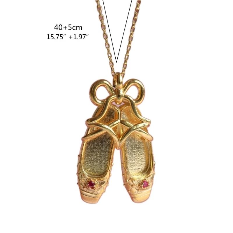 Bowknot Ballet Shoe Pendant Necklace