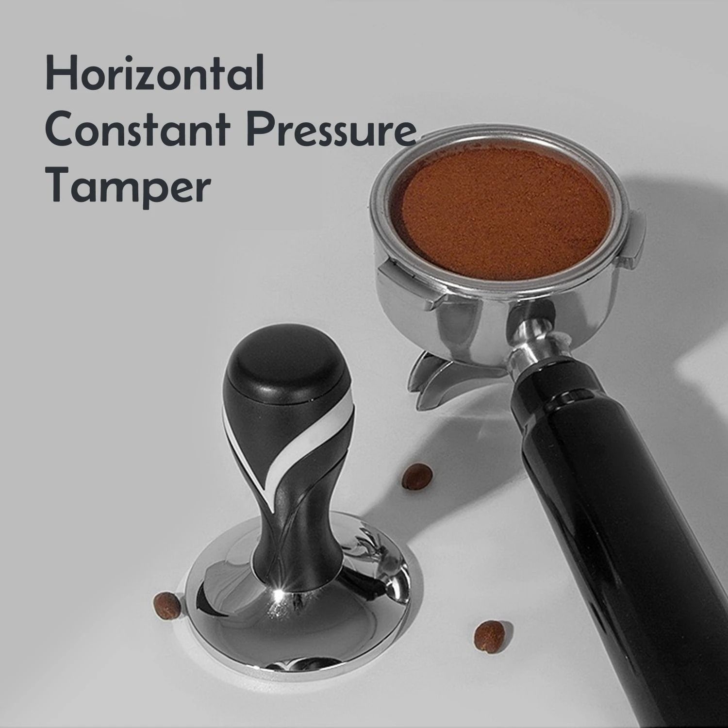 Constant Pressure Espresso Coffee Tamper With Flat Base