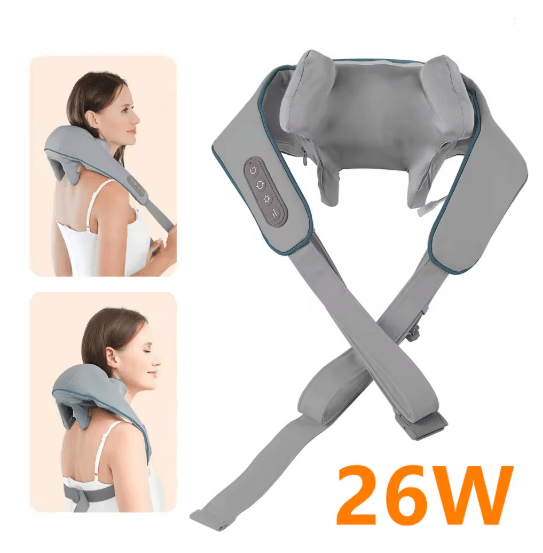Wireless Neck and Shoulder Massager with Deep Kneading Heat