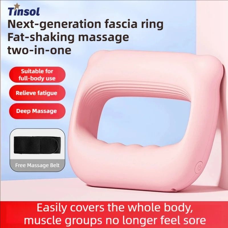 Full Body Fascia Ring Vibration Fitness Massager USB Rechargeable Body Shaping Tool
