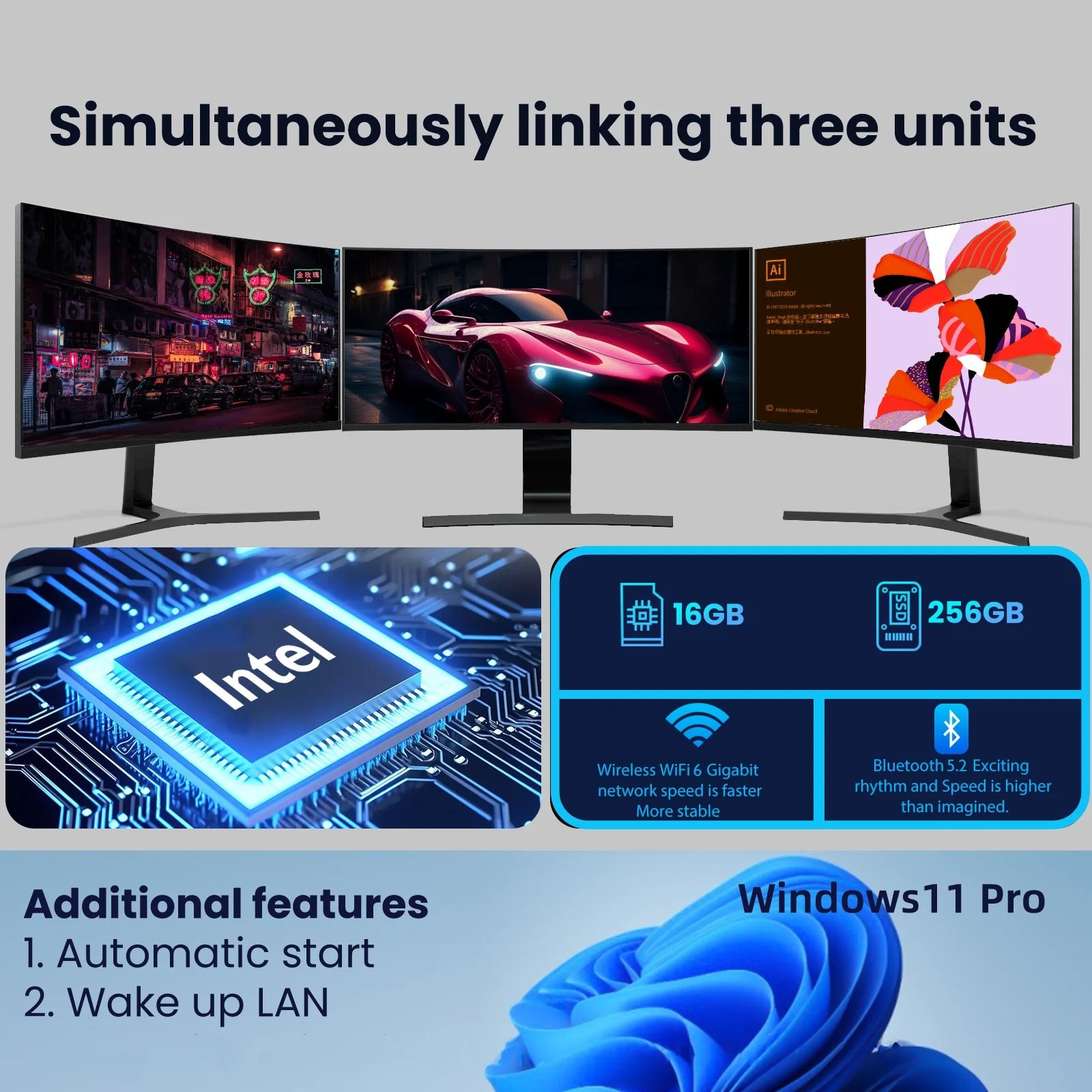 Mini PC Intel Core i9 Pocket Computer 16GB RAM SSD Options
