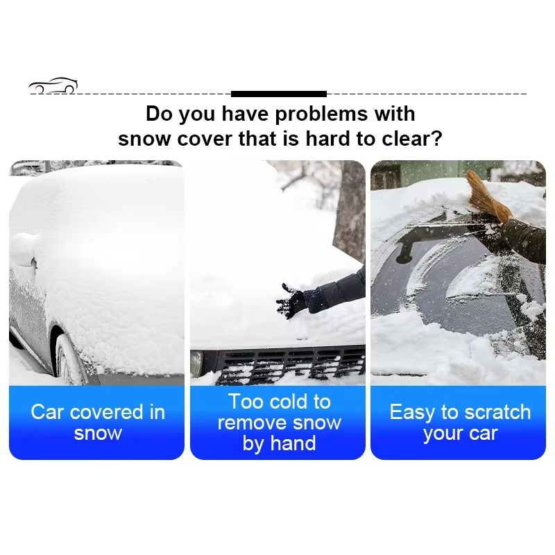Extendable Car Snow Shovel Ice Scraper and Windshield Cleaning Brush Snow Removal Tool