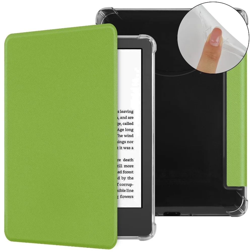 Kindle Basic 6 Inch Smart Case with PU Leather Front TPU Back Auto Wake Sleep Cover