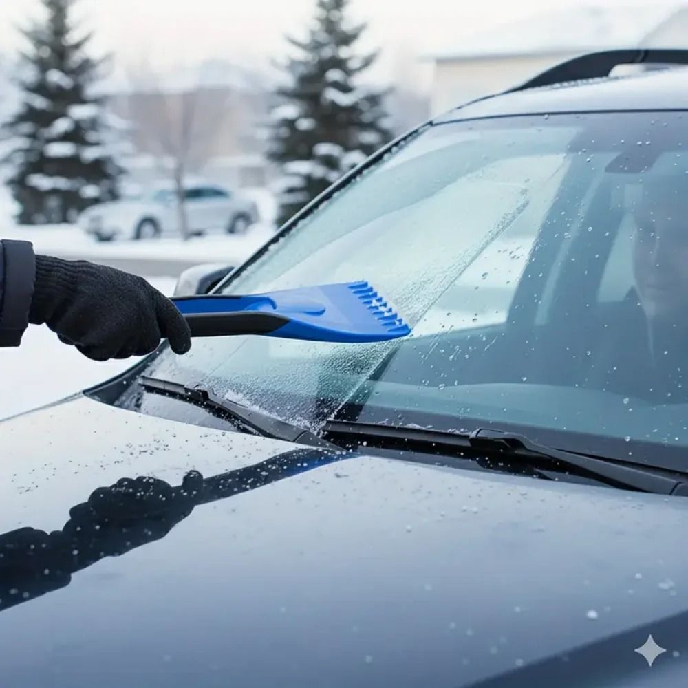 Professional Soft-Grip Car Ice Scraper and Winter Windshield De-Icer
