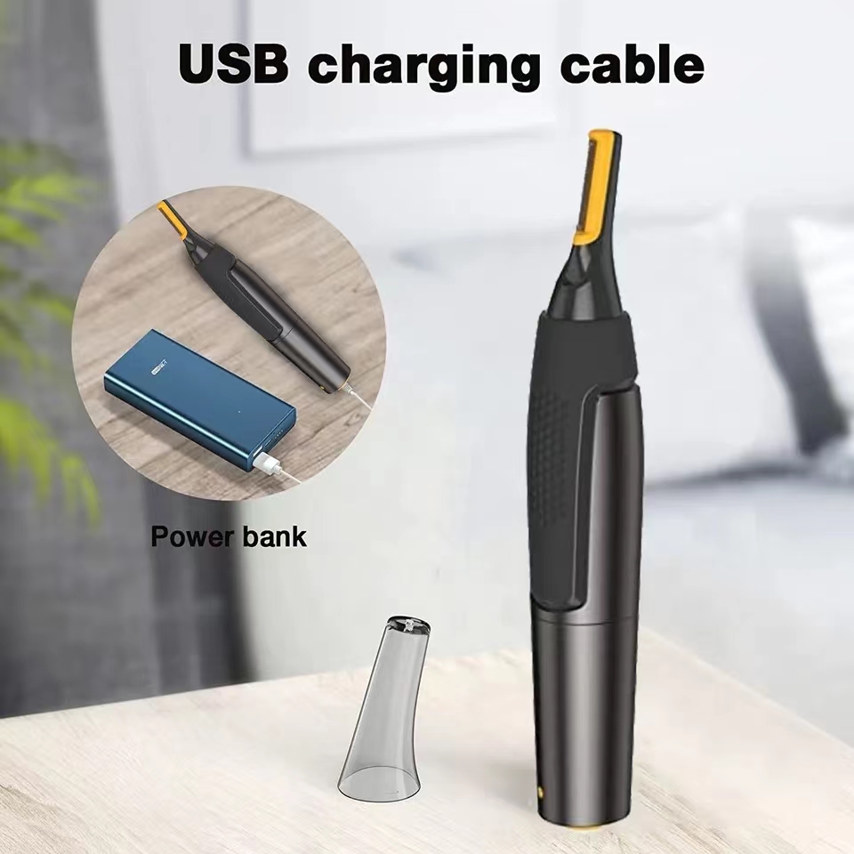 Ultra-Thin Precision Trimmer for Men, Portable Electric Nose & Ear Hair Trimmer, Waterproof, Safe & Clean