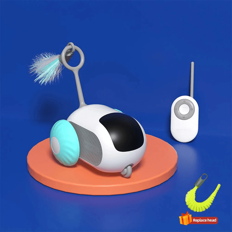 Interactive Smart Cat Toy Car with Auto and Remote Control Modes