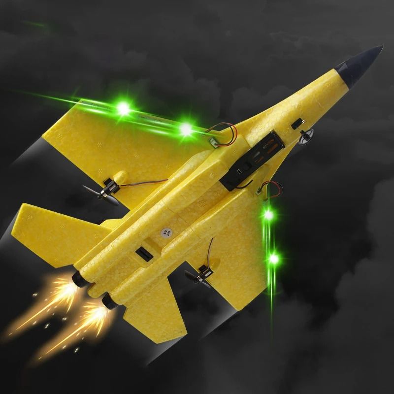 RC Foam SU-35 Fighter Jet Glider with Remote Control and LED Lights