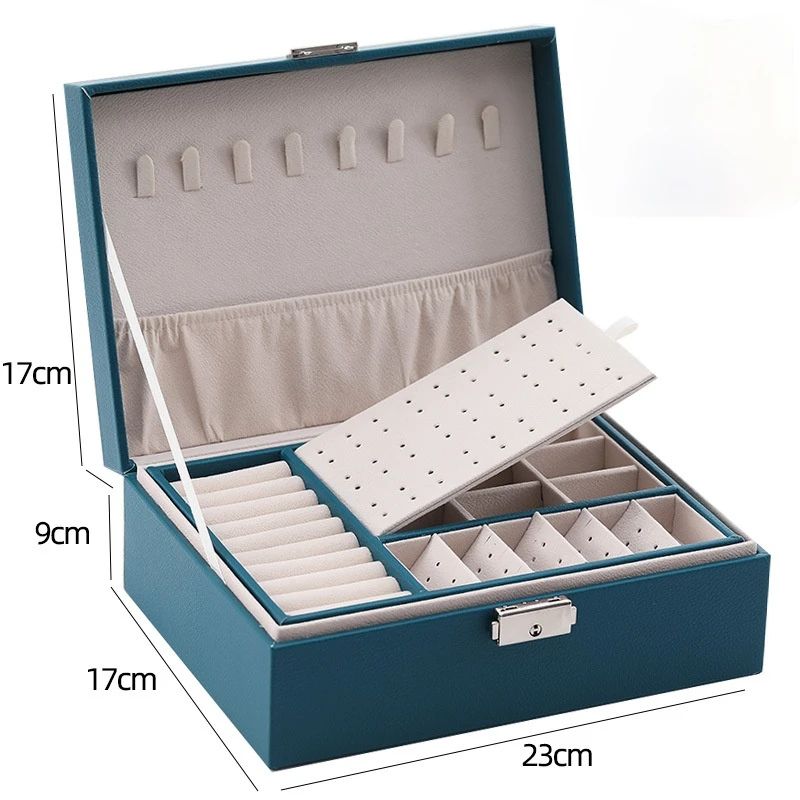 Double Layer Wooden Jewelry Box