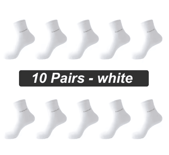 Mens Bamboo Fiber Socks 10 Pair Breathable Antibacterial Casual and Business Set EU 38 46