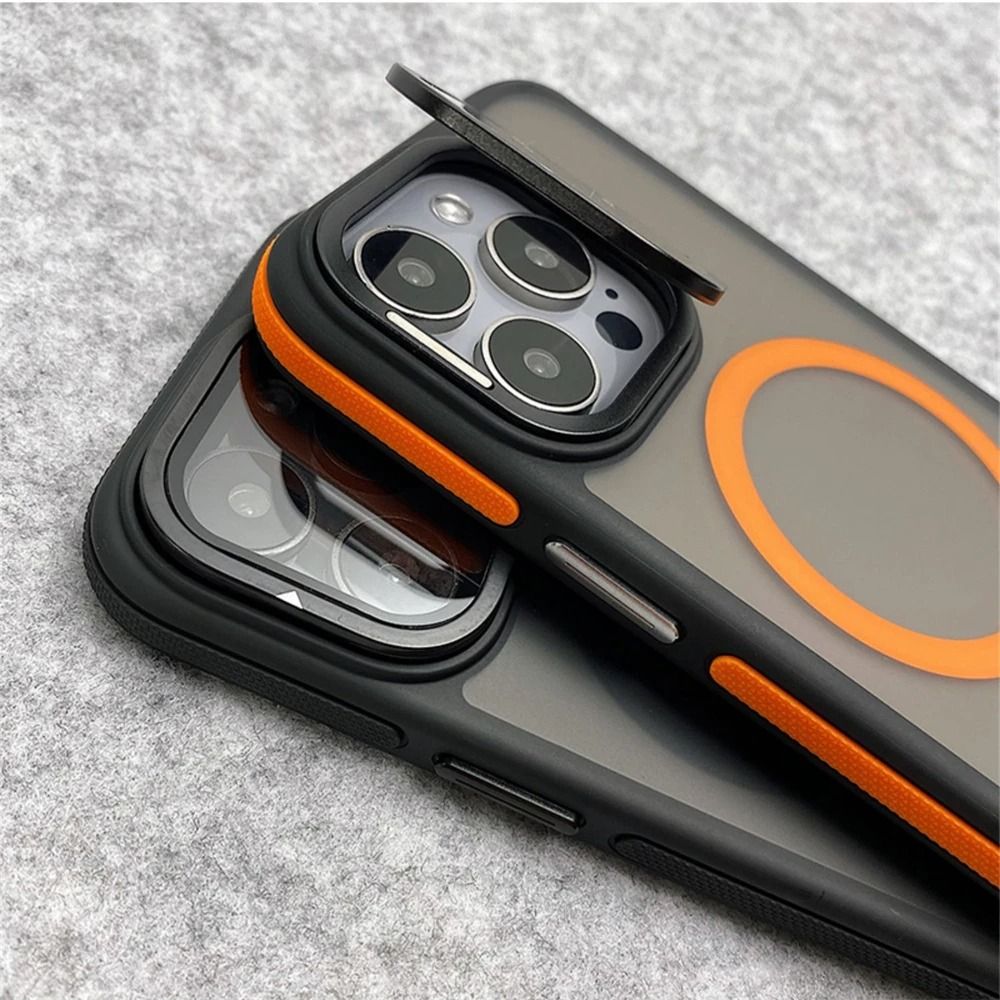 Magnetic Matte Clear Phone Case with Glass Camera Protection