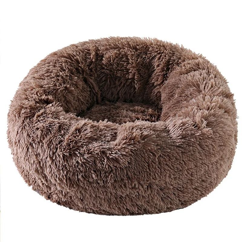Plush Pet Nest Round Cat Dog Bed