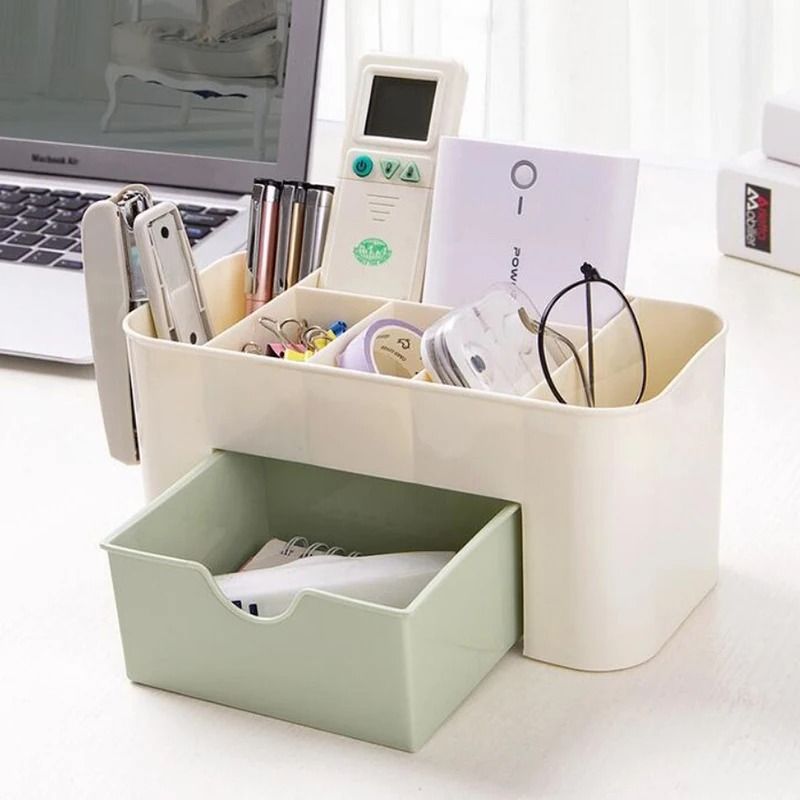 ClearGlow Cosmetic Storage Box Cotton Swab and Jewelry Organizer