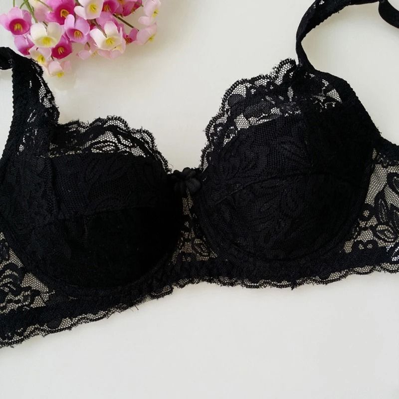 Elegant Lace Full-Cup Push-Up Bra - Summer Thin Breathable Underwire Lingerie