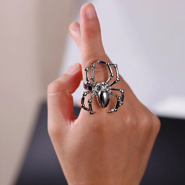 Creepy Halloween Spider Rings
