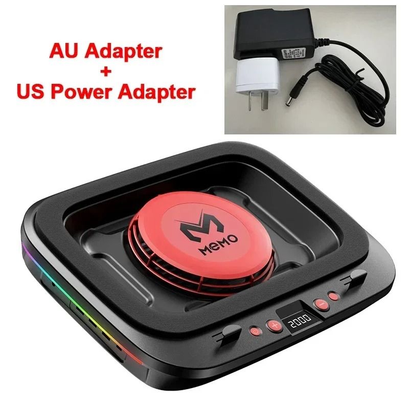 MEMO FL08 Gaming Laptop Cooling Pad Adjustable Laptop Cooler Stand Powerful Fan Cooling Base