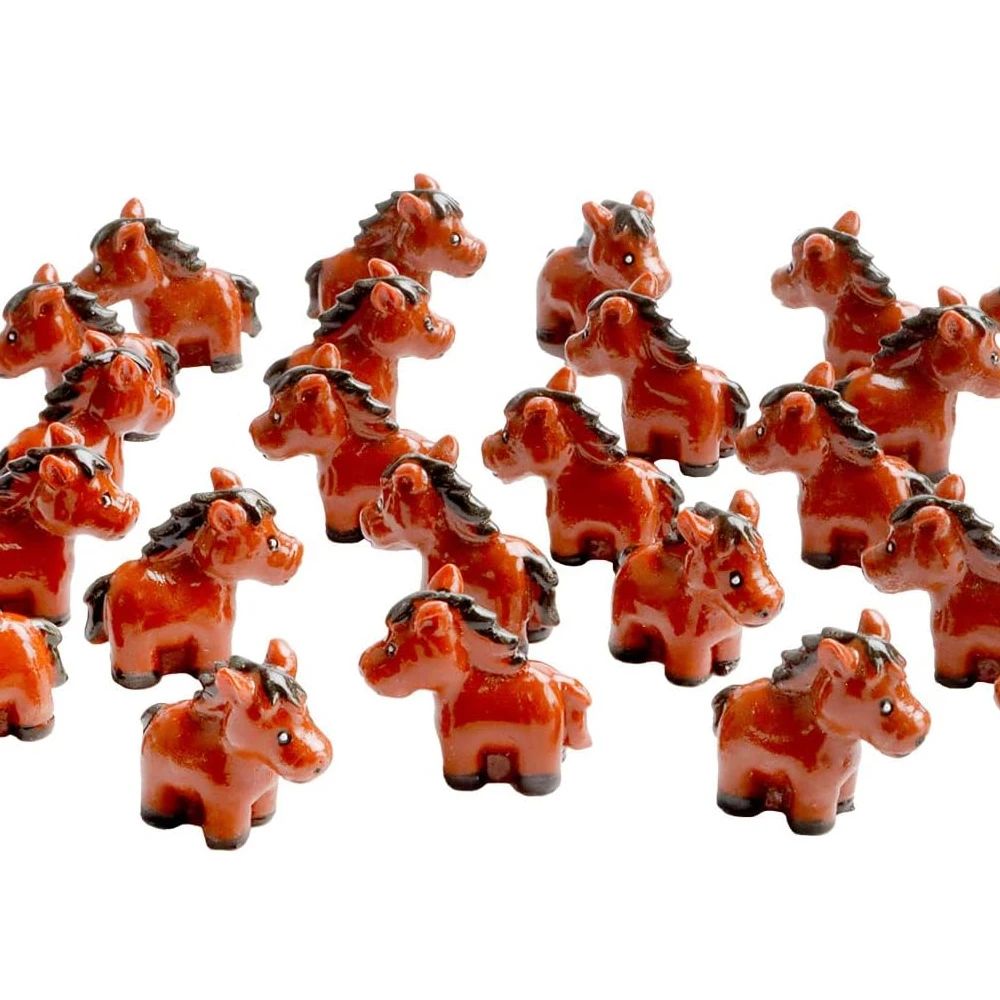 Mini Resin Horse Figurines Set for Fairy Garden Miniature & Dollhouse Decor